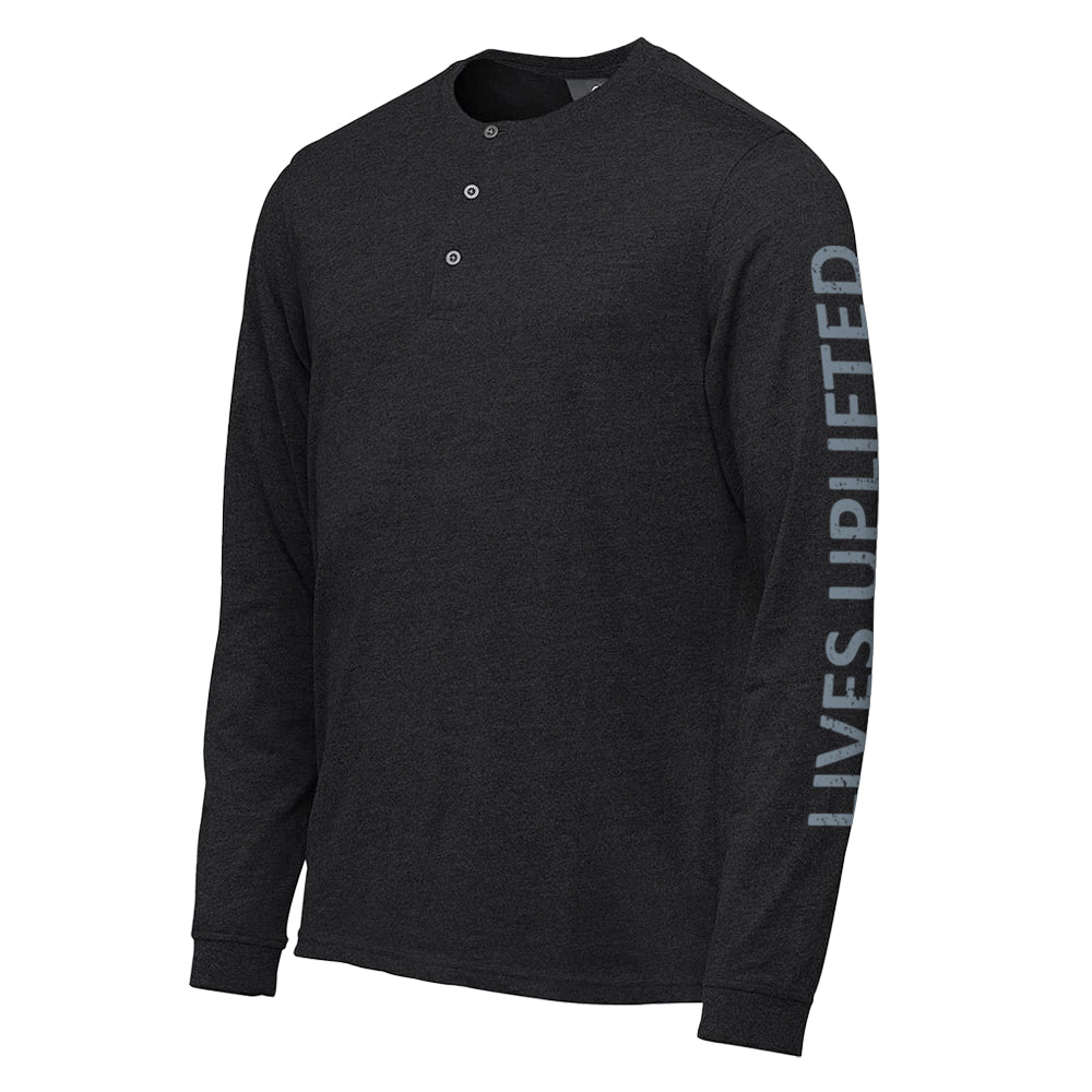 Ornge Lives Uplifted Men's Long Sleeve Henley